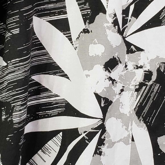 Wynne Layers Popover Shirt Tunic Plus Size 2X LS Shirt Top Blouse Tropical Black - Picture 4 of 12